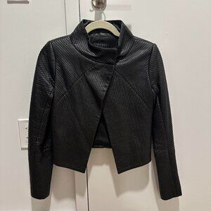 Theory Black Leather Jacket